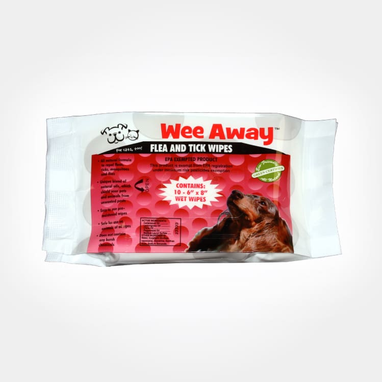 10 Flea and tick wipes by Wee Away.