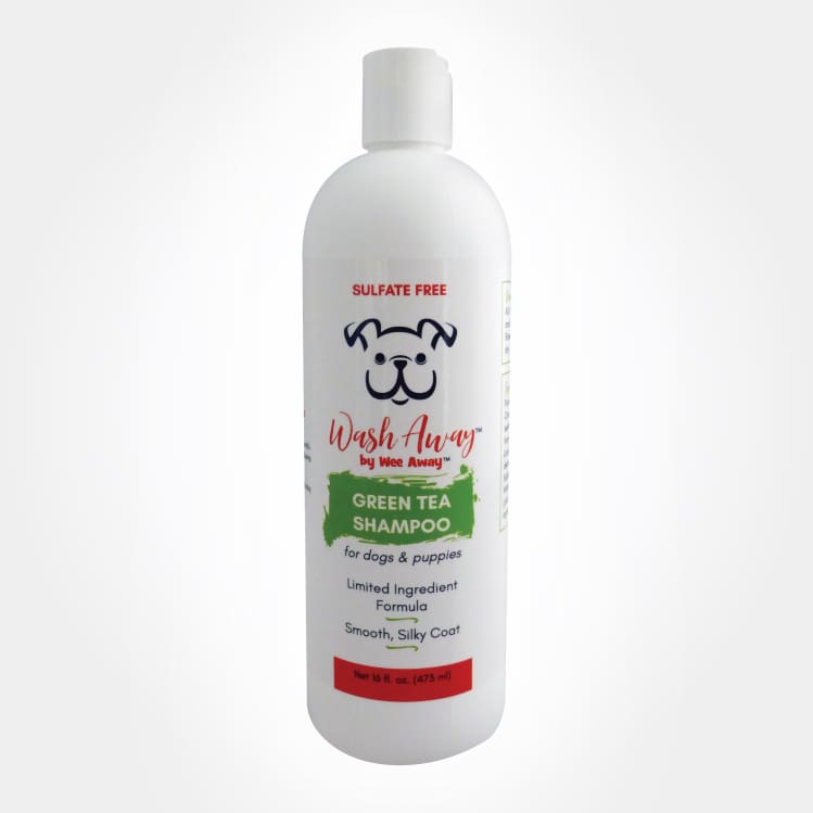 Wash Away Green Tea Shampoo for dogs and puppies.