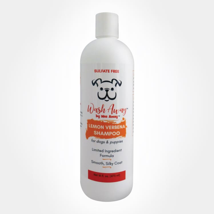 Wee Away Wash Away Lemon Verbena Shampoo for dogs and puppies.