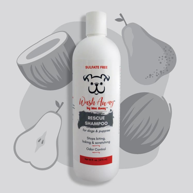 Wash Away Rescue Shampoo 16oz for dogs & puppies.