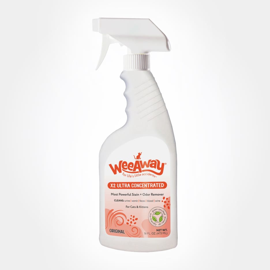 Wee Away X2 Ultra Concentrated stain and odor remover for cats original scent.