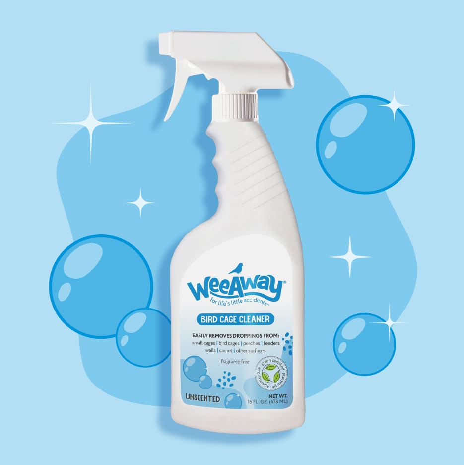 Bird Cage Cleaner 16 oz. spray bottle for bird and small animal droppings