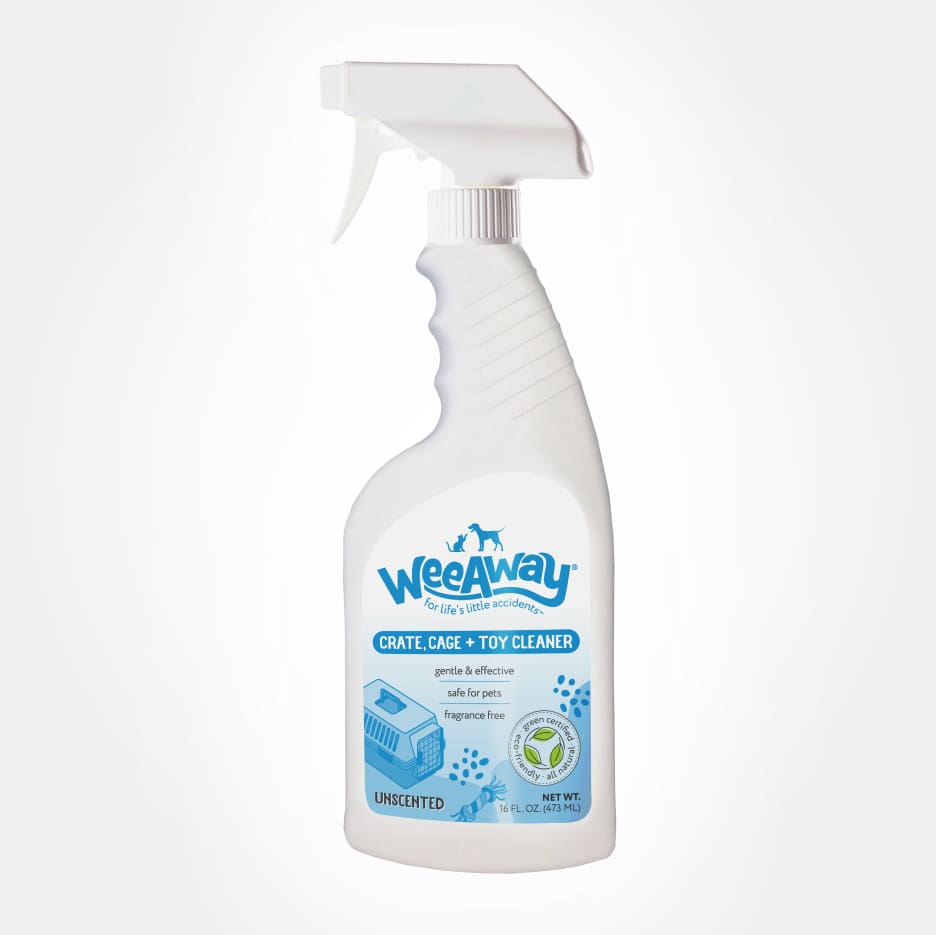 Wee Away Crate, Cage + Toy Cleaner 16 oz spray bottle.