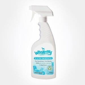 Wee Away X2 Ultra Concentrated stain and odor remover for dogs 16 oz spray bottle.