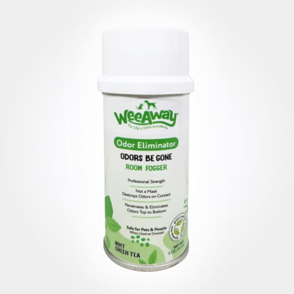 Wee Away Odors Be Gone odor eliminator room fogger in Mint Green Tea Scent.